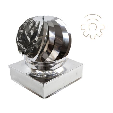 fumaiolo girevole acciaio inox attacco quadro 25x25 cm comignolo camino