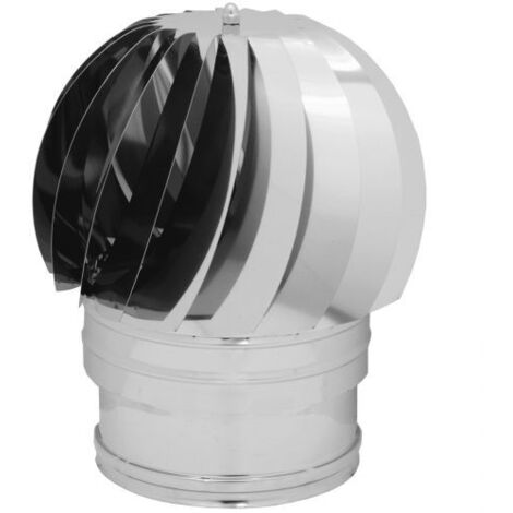 fumaiolo girevole acciaio inox attacco tondo   10 cm comignolo camino