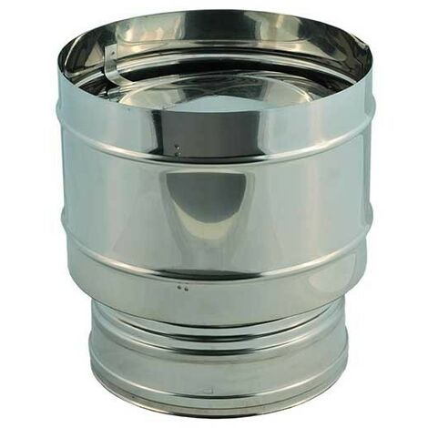 Fumaiolo inox quattro venti base tonda maschio ø80