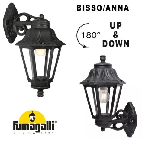 Fumakali Liena BISSO/ANNA lampada da parete per esterni colore nero attacco E27 Art. E22131000AXE