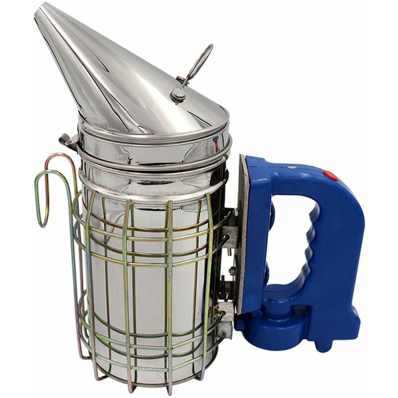 Keyoung - Fumeur électrique de ruche d'abeille pour l'apiculteur en acier inoxydable avec des outils apicoles de bouclier thermique