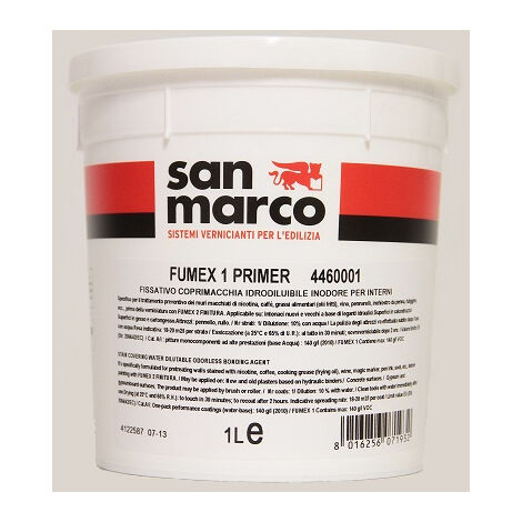 Fumex 1 primer lt 1 fissativo antimacchia inodore da interno