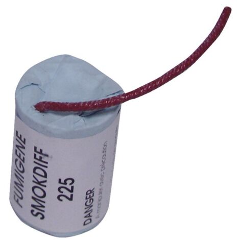 Fumigène SMOKDIFF 225m³ (lot de 5) – Volume de fumée 225m³ – Durée d'émission 1 minute – Senteur papier brûlé