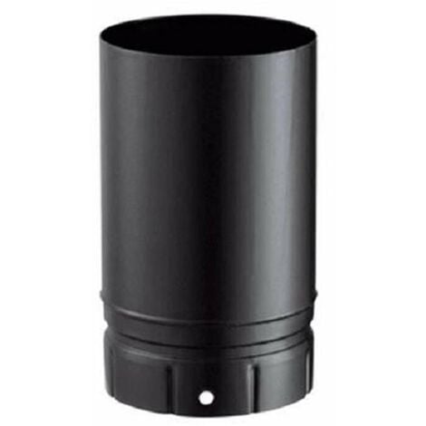 Fumisterie émaillée pour poêle à bois - Tuyau élément droit 100 cm - Diamètre : 150 - Couleur : Noir Mat
