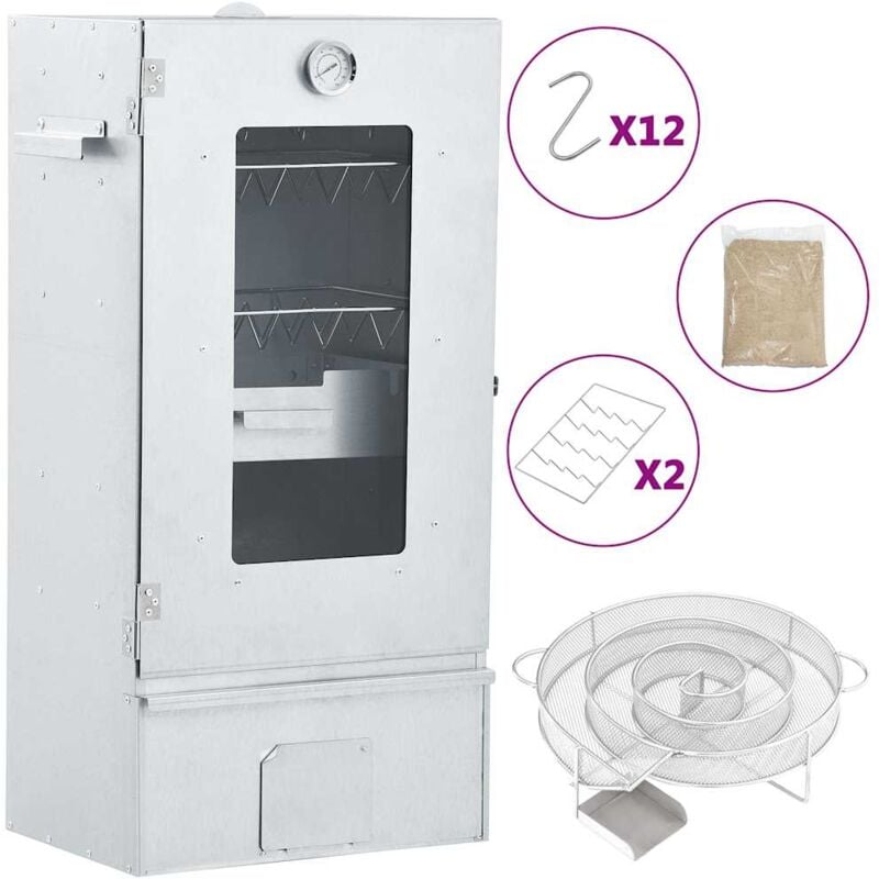 Vidaxl - Fumoir à four à bbq générateur de fumée froide acier galvanisé