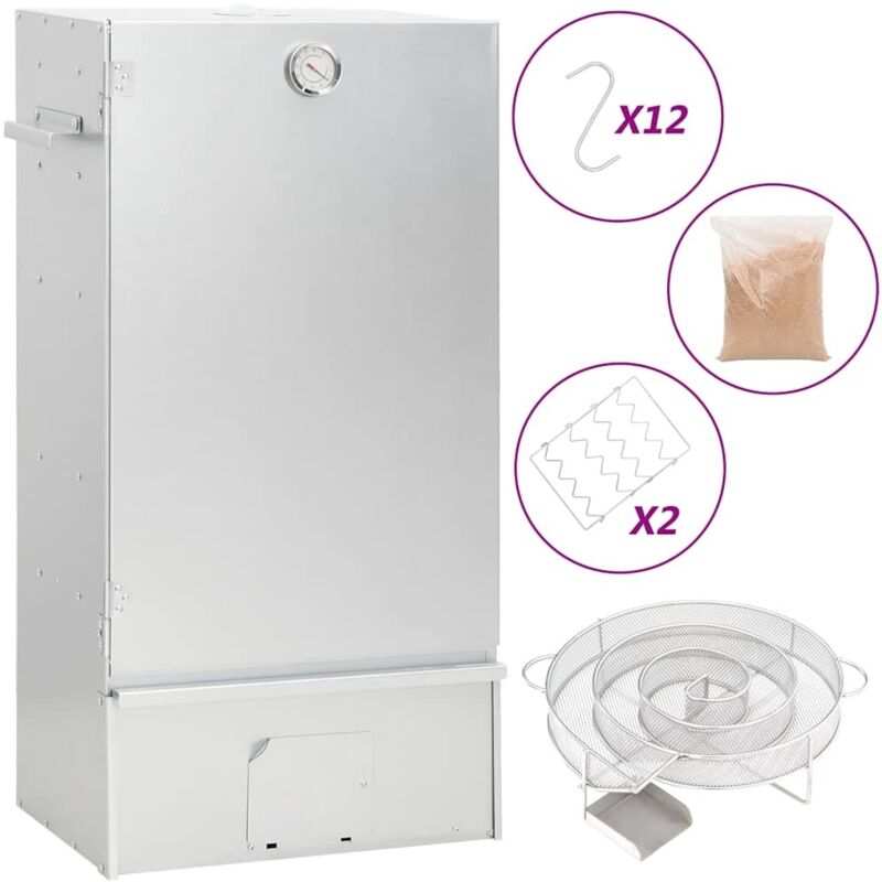 Vidaxl - Fumoir à four à bbq générateur de fumée froide acier galvanisé