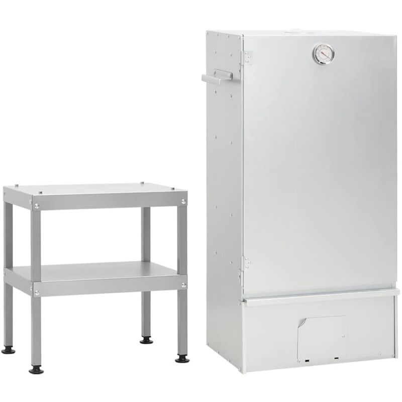 Vidaxl - Fumoir à four à barbecue avec table acier galvanisé