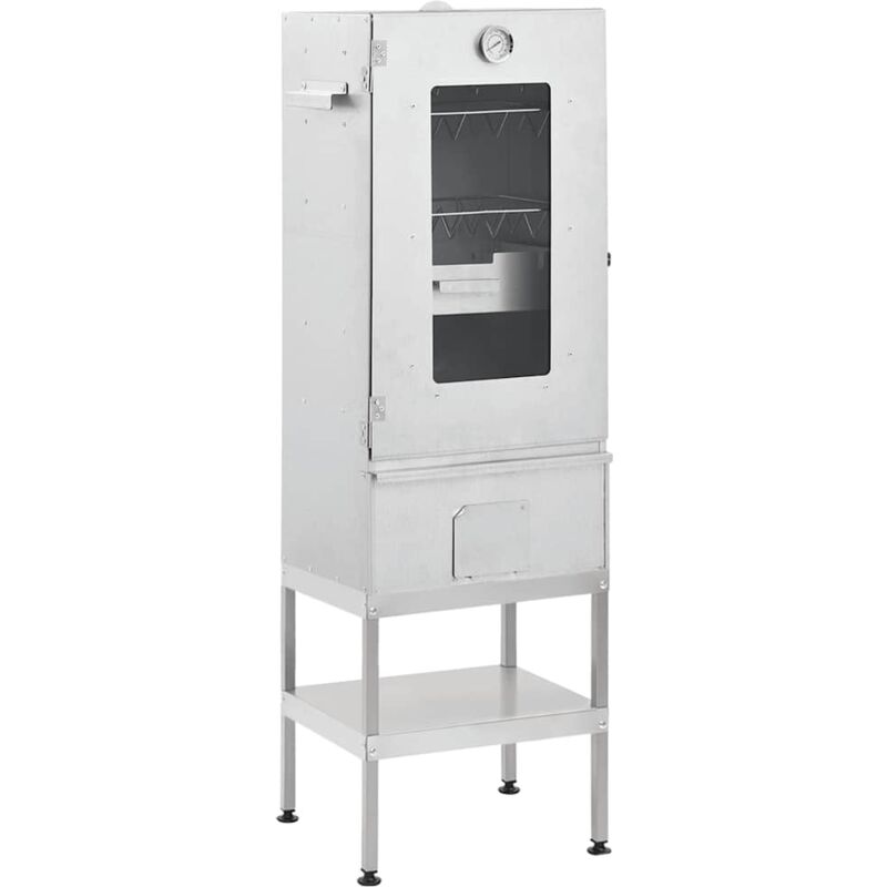 Vidaxl - Fumoir à four à barbecue avec table acier galvanisé