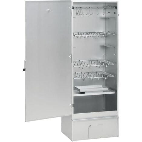 Fumoir pour four à barbecue avec copeaux de bois 44,5x29x110 cm, Smoker Fumoir avec Grille pour fumer, griller et cuire