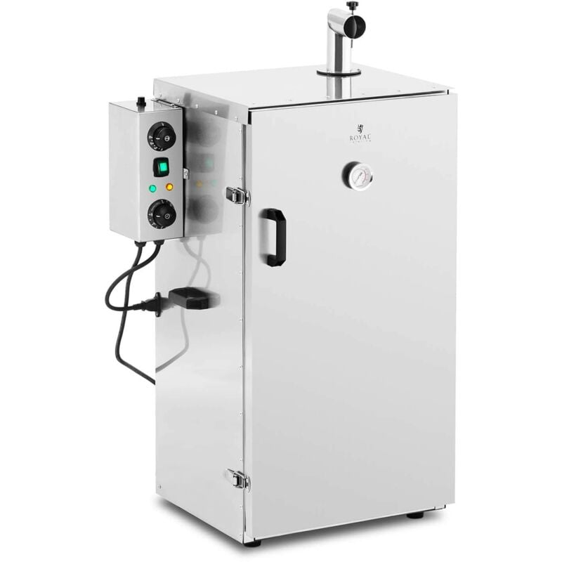 Helloshop26 - Fumoir professionnel à viande poisson chaud armoire inox volume 105 litres minuterie 0 - 120 min puissance 1 000 watts matériau acier