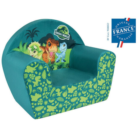 FUN HOUSE JURASSIC WORLD FAUTEUIL CLUB DINOSAURES - L.52 X P.33 X H.42 CM - POUR ENFANT ORIGINE FRANCE GARANTIE