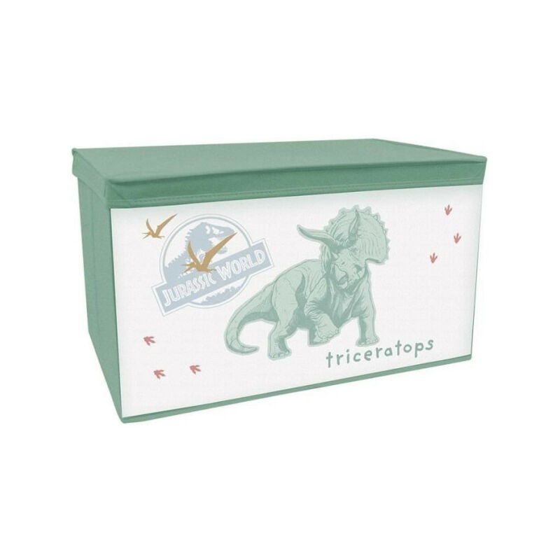 FUN HOUSE Jurrasic World Coffre a jouets dinosaures - Pliable - 55,5 x 34,5 x 34 cm - Pour enfant