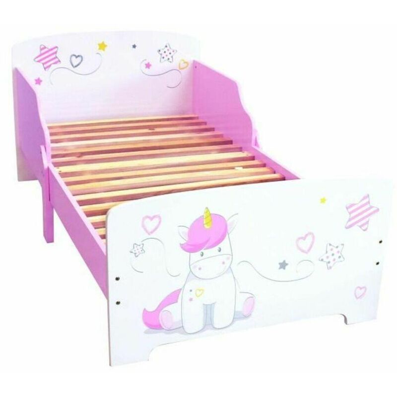 Les Tendances Fun House Einhorn Kinderbett 140x70 Cm Rosa Mdf