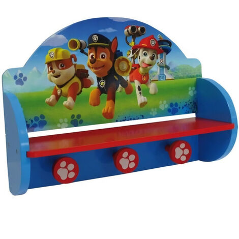 Fun house pat'patrouille etagere porte manteau pour enfant h.33 x l.45 x p.14 cm