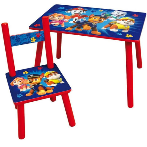 FUN HOUSE PAT'PATROUILLE Table H 41,5 cm x l 61 cm x P 42 cm avec une chaise H 49,5 cm x l 31 cm x P 31,5 cm - Pour enfant
