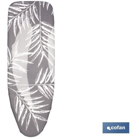 funda acolchada para tabla de planchar 135 x 53 cm ramas gris bitonal