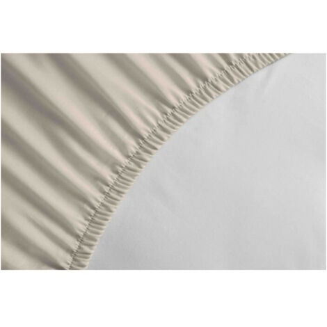 Funda ajustable 100% algodón Lovely Home 140 x 190 cm funda 30 cm beige claro