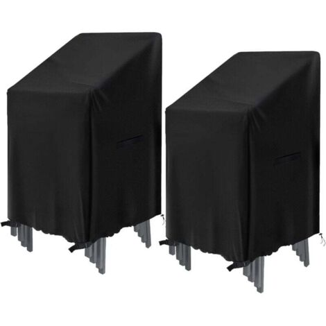 Funda apilable para silla (2 unidades, 72 x 72 x 120 cm), impermeable, de tela Oxford, para jardín y balcón.