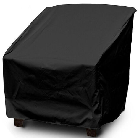 Funda apilable para silla de jardín de exterior, en tejido Oxford impermeable 210D, 97 x 79 x 89/48 cm (negro)