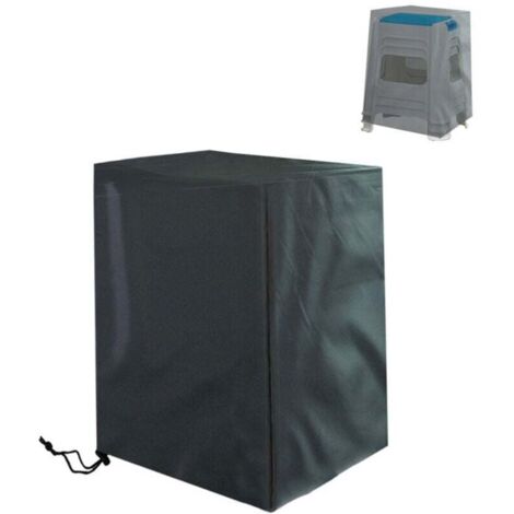 Funda apilable para silla de jardín, tela Oxford 210D, impermeable, para balcón, anti-UV/lluvia, 68 x 68 x 120 (negro, paquete de 2)