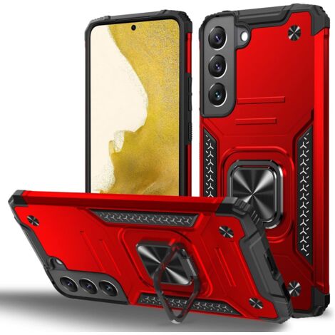 FUNDA ARMOR PARA SAMSUNG GALAXY S22 + FUNDA ROJA REFORZADA DURADERA