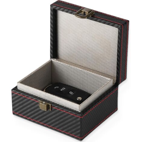 Funda bloqueadora de señal para llave de coche, protector de llavero, jaula bloqueadora RFID - Grande: 17 x 12,3 x 9,5 cm