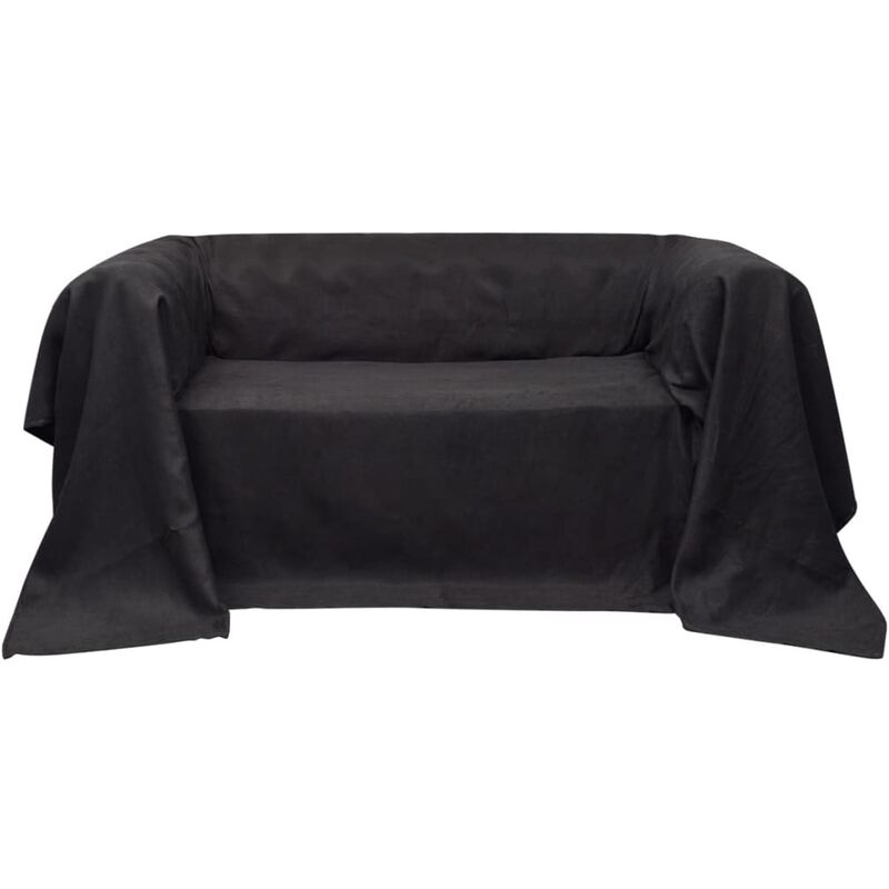 

Youthup - Funda color antracita para sofá de micro-gamuza, 140 x 210 cm - Negro