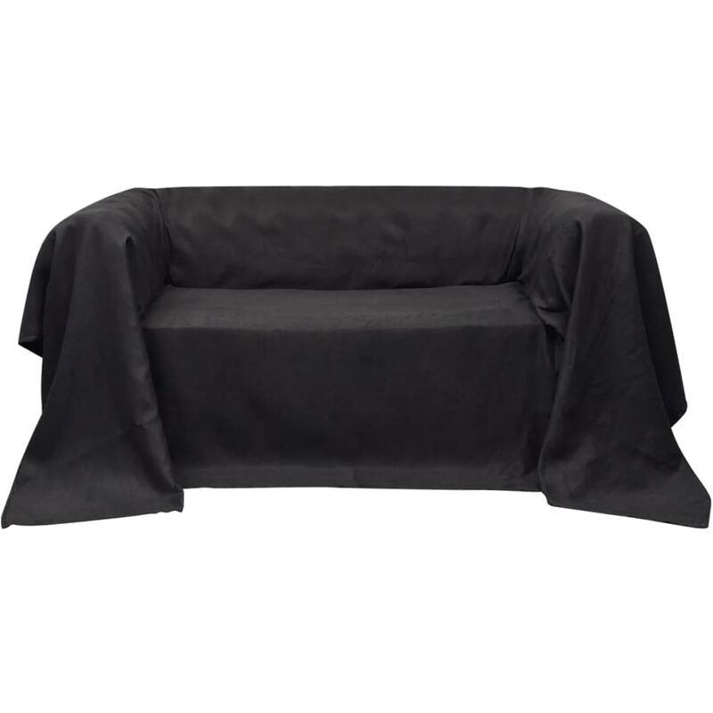 

Youthup - Funda color antracita para sofá de micro-gamuza, 210 x 280 cm - Negro