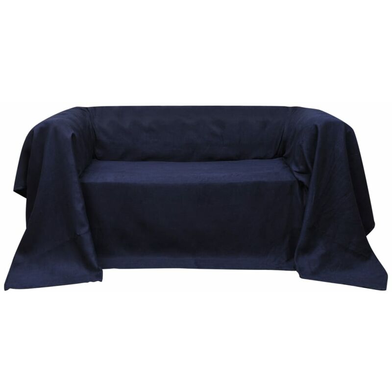 

Youthup - Funda color azúl marino para sofá de micro-gamuza, 140 x 210 cm - Azul