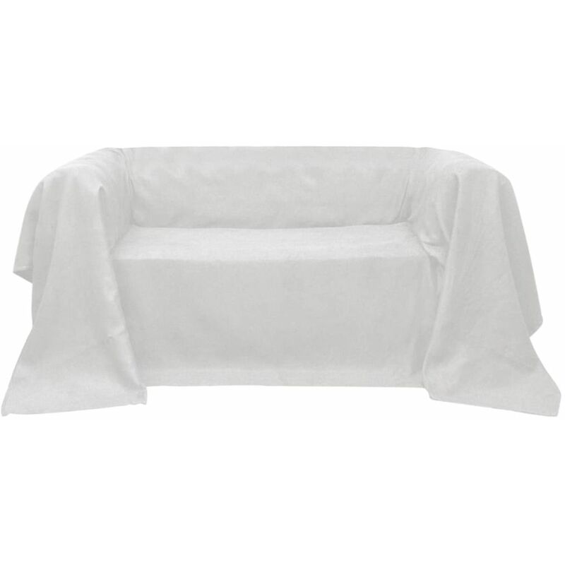 

Funda color crema para sofá de micro-gamuza, 270 x 350 cm