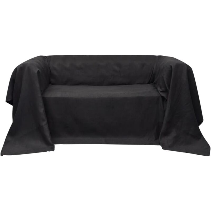 

vidaXL Funda para Sofá de Micro-Gamuza Color Antracita 210x280 cm - Antracita