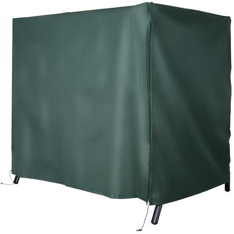 Funda Columpios Jardín Impermeable con Cremallera Cubierta Muebles de Exterior 205x124x164cm