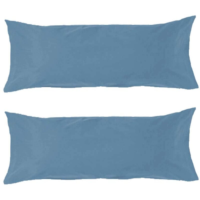 

Funda de almohada azul de algodón y poliéster clásica para cama de 105 cm