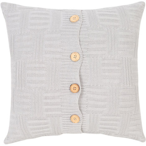 Funda de almohada cuadrada con botones, cómoda y apta para cerraduras de ventanas.
