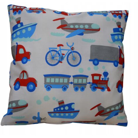 Funda de almohada de algodón con estampado de coche urbano, para niños, 40x40