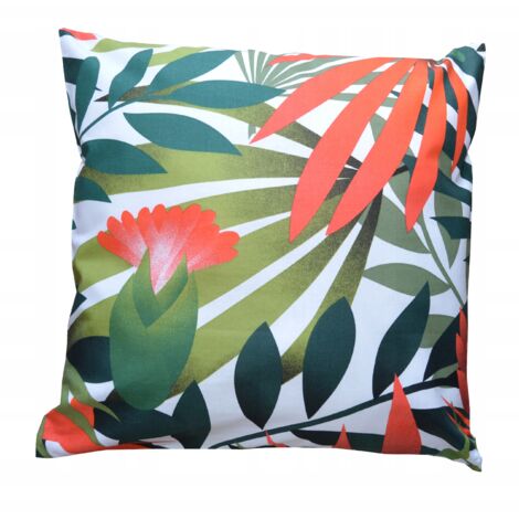 Funda de almohada de algodón con estampado de selva tropical, 40x40
