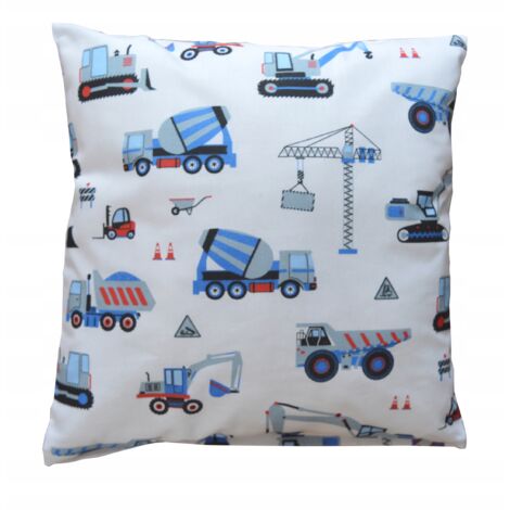 funda de almohada de algodón, excavadora, hormigonera, Bob
