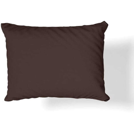 Funda de almohada de jersey 50x60 marrón