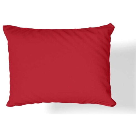 Funda de almohada de satén de algodón 70×80 roja