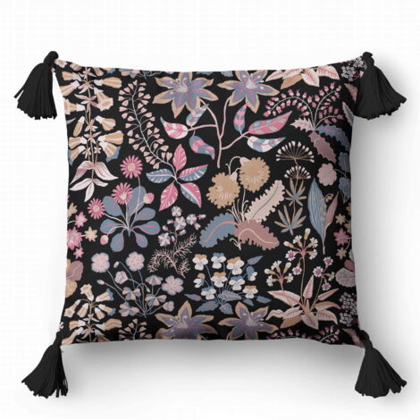 Funda de almohada decorativa floral de 45 x 45 cm