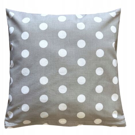 Funda de almohada grande de algodón con estampado de patatas grises, para un cojín de 40x40 cm con cremallera.