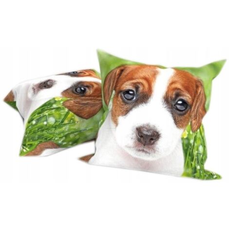 FUNDA DE ALMOHADA INFANTIL CON DISEÑO DE PERRO 45x45 CM