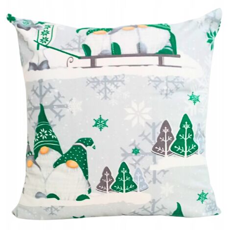 FUNDA DE ALMOHADA NAVIDEÑA DE 40x40 CM PARA ALMOHADA DECORATIVA JASHKA, 100% ALGODÓN