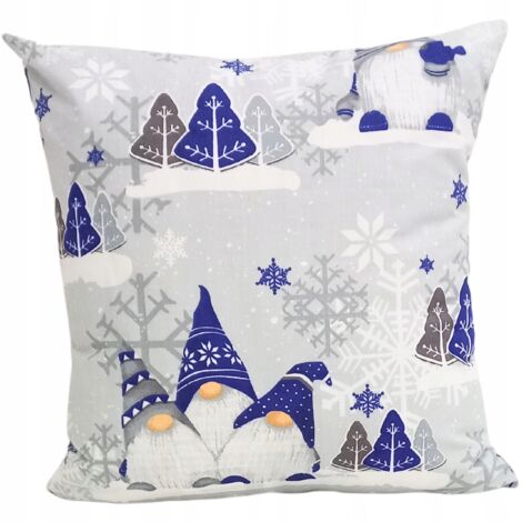 FUNDA DE ALMOHADA NAVIDEÑA DE 40x40 CM PARA ALMOHADA DECORATIVA JASHKA, 100% ALGODÓN