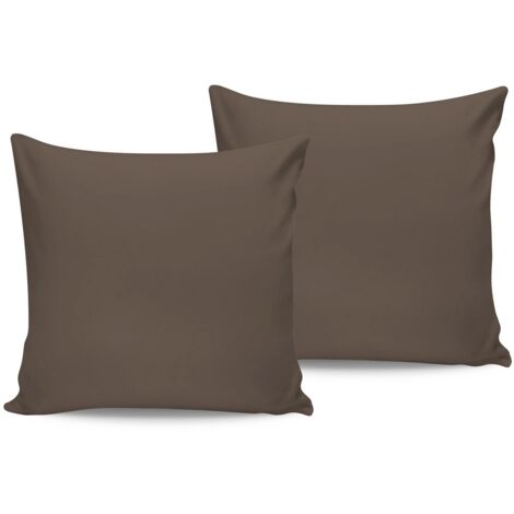 Funda de almohada Set Marrón