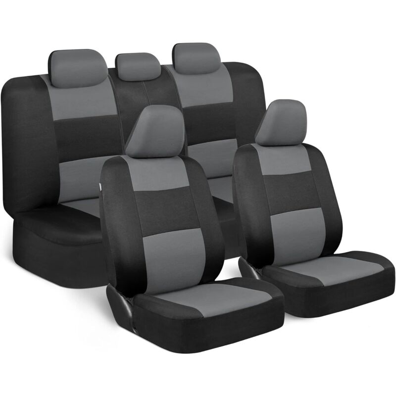 Funda de asiento de coche, funda de asiento delantero y trasero de tela transpirable, funda de asiento de tela universal para Sedan SUV, funda