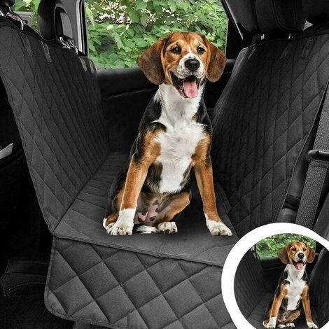 Funda de asiento de coche para perros, funda de asiento para perros, protector de asiento para perros con cinturón de seguridad para mascotas, impermeable y antideslizante, 147 x 137 cm