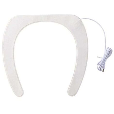 Funda de asiento de inodoro de espuma viscoelástica ZVD, lavable y calefactable (blanca)