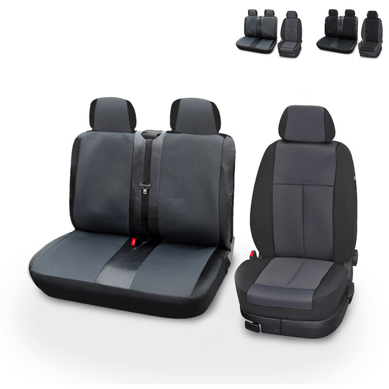 

Funda de asiento universal de 3 plazas para furgonetas Trotter | Gris