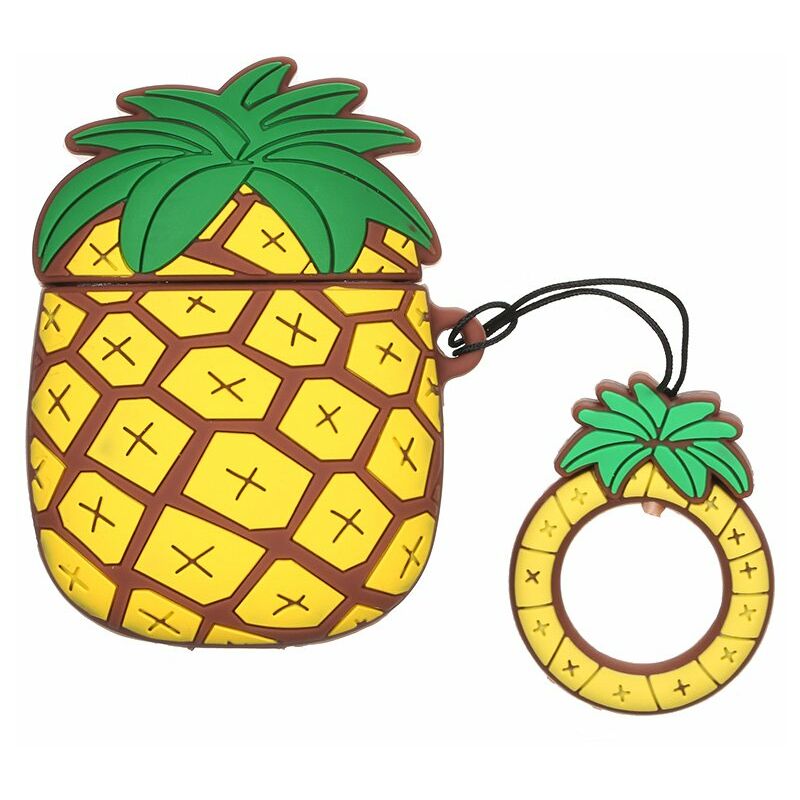 

Funda de auricular tipo concha de aguacate de la serie de frutas 3D de dibujos animados lindo portatil para auriculares recargables de 1/2